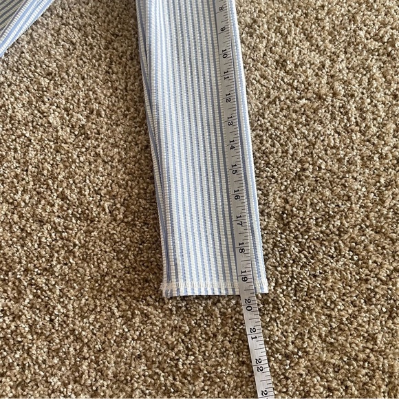 Ruffle Butts Seersucker Rash Guard Shirt Girls Size 10 Striped Long Sleeve Swim - Picture 9 of 10